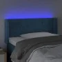 Cabecero con LED de terciopelo azul oscuro 93x16x78/88 cm de vidaXL, Cabeceros y pies de cama - Ref: Foro24-3122996, Precio: ...