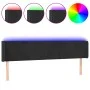 Cabecero con LED de terciopelo negro 163x16x78/88 cm de vidaXL, Cabeceros y pies de cama - Ref: Foro24-3123012, Precio: 83,38...
