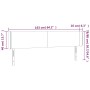 Cabecero con LED de terciopelo negro 163x16x78/88 cm de vidaXL, Cabeceros y pies de cama - Ref: Foro24-3123012, Precio: 86,27...