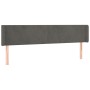 Cabecero con LED de terciopelo gris oscuro 183x16x78/88 cm de vidaXL, Cabeceros y pies de cama - Ref: Foro24-3123017, Precio:...