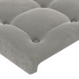 Cabecero con luces LED terciopelo gris claro 144x5x118/128 cm de vidaXL, Cabeceros y pies de cama - Ref: Foro24-3122906, Prec...