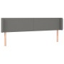Cabecero con LED de tela gris oscuro 203x16x78/88 cm de vidaXL, Cabeceros y pies de cama - Ref: Foro24-3122979, Precio: 84,77...