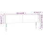 Cabecero con LED de tela gris oscuro 203x16x78/88 cm de vidaXL, Cabeceros y pies de cama - Ref: Foro24-3122979, Precio: 84,77...