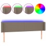 Cabecero con LED de tela gris taupe 163x16x78/88 cm de vidaXL, Cabeceros y pies de cama - Ref: Foro24-3122966, Precio: 83,55 ...