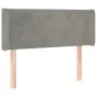 Light gray velvet headboard with LED 83x16x78/88 cm by vidaXL, Headboards and footboards - Ref: Foro24-3122986, Price: 47,18 ...