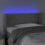 Hellgraues Samtkopfteil mit LED 83x16x78/88 cm von vidaXL, Kopf- und Fußteile - Ref: Foro24-3122986, Preis: 47,18 €, Rabatt: %