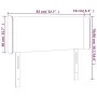 Hellgraues Samtkopfteil mit LED 83x16x78/88 cm von vidaXL, Kopf- und Fußteile - Ref: Foro24-3122986, Preis: 47,18 €, Rabatt: %