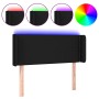 Cabecero con LED de tela negro 83x16x78/88 cm de vidaXL, Cabeceros y pies de cama - Ref: Foro24-3123072, Precio: 43,08 €, Des...