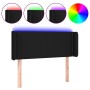 Cabecero con LED de tela negro 93x16x78/88 cm de vidaXL, Cabeceros y pies de cama - Ref: Foro24-3123080, Precio: 45,51 €, Des...
