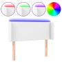 Cabecero con LED cuero sintético blanco 103x16x78/88 cm de vidaXL, Cabeceros y pies de cama - Ref: Foro24-3123041, Precio: 46...