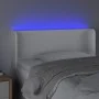 Cabecero con LED cuero sintético blanco 103x16x78/88 cm de vidaXL, Cabeceros y pies de cama - Ref: Foro24-3123041, Precio: 48...