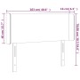 Cabecero con LED cuero sintético blanco 103x16x78/88 cm de vidaXL, Cabeceros y pies de cama - Ref: Foro24-3123041, Precio: 46...