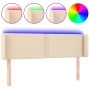 Cabecero con LED de tela crema 147x16x78/88 cm de vidaXL, Cabeceros y pies de cama - Ref: Foro24-3123099, Precio: 61,15 €, De...