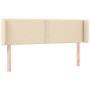 Cabecero con LED de tela crema 147x16x78/88 cm de vidaXL, Cabeceros y pies de cama - Ref: Foro24-3123099, Precio: 61,15 €, De...