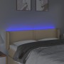 Cabecero con LED de tela crema 147x16x78/88 cm de vidaXL, Cabeceros y pies de cama - Ref: Foro24-3123099, Precio: 61,15 €, De...