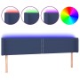 Cabecero con LED de tela azul 203x16x78/88 cm de vidaXL, Cabeceros y pies de cama - Ref: Foro24-3123124, Precio: 65,30 €, Des...