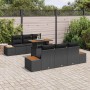 Conjunto de sofá de jardín 7 pcs Negro Poliratán en Sofás de exterior | Comprar online en Foru.es