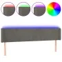Dunkelgraues Samtkopfteil mit LED 163x16x78/88 cm von vidaXL, Kopf- und Fußteile - Ref: Foro24-3123011, Preis: 74,57 €, Rabat...