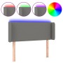 Cabecero con luces LED de tela gris oscuro 93x16x78/88 cm de vidaXL, Cabeceros y pies de cama - Ref: Foro24-3123079, Precio: ...