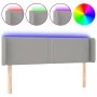 Kopfteil aus hellgrauem Stoff mit LED 147x16x78/88 cm von vidaXL, Kopf- und Fußteile - Ref: Foro24-3123094, Preis: 64,36 €, R...