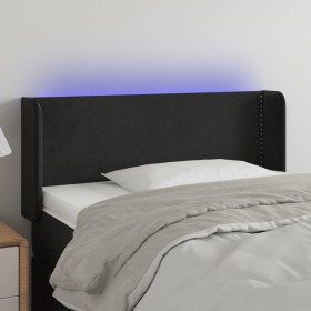 Cabecero con LED de terciopelo negro 93x16x78/88 cm de vidaXL, Cabeceros y pies de cama - Ref: Foro24-3123134, Precio: 47,86 ...
