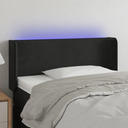 Black velvet headboard with LED 93x16x78/88 cm by vidaXL, Headboards and footboards - Ref: Foro24-3123134, Price: 49,89 €, Di...