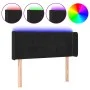 Black velvet headboard with LED 93x16x78/88 cm by vidaXL, Headboards and footboards - Ref: Foro24-3123134, Price: 49,89 €, Di...