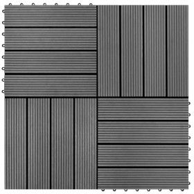 Baldosas de WPC 30x30 cm 11 unidades 1 m² gris de vidaXL, Suelos y moquetas - Ref: Foro24-40826, Precio: 68,39 €, Descuento: %
