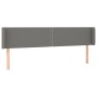 Cabecero con LED de tela gris oscuro 203x16x78/88 cm de vidaXL, Cabeceros y pies de cama - Ref: Foro24-3123119, Precio: 67,81...