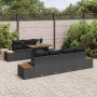 Conjunto de sofá de jardín 8 pcs Negro Poliratán en Sofás de exterior | Comprar online en Foru.es