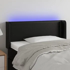 Kopfteil mit LED aus schwarzem Kunstleder 93x16x78/88 cm von vidaXL, Kopf- und Fußteile - Ref: Foro24-3123174, Preis: 49,15 €...