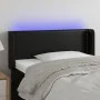 Cabecero con LED cuero sintético negro 93x16x78/88 cm de vidaXL, Cabeceros y pies de cama - Ref: Foro24-3123174, Precio: 49,1...