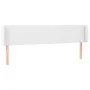 Cabecero con LED cuero sintético blanco 163x16x78/88 cm de vidaXL, Cabeceros y pies de cama - Ref: Foro24-3123053, Precio: 82...