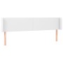 Cabecero con LED cuero sintético blanco 163x16x78/88 cm de vidaXL, Cabeceros y pies de cama - Ref: Foro24-3123053, Precio: 84...