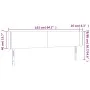 Cabecero con LED cuero sintético blanco 163x16x78/88 cm de vidaXL, Cabeceros y pies de cama - Ref: Foro24-3123053, Precio: 82...