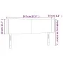 Headboard with LED black synthetic leather 147x16x78/88 cm by vidaXL, Headboards and footboards - Ref: Foro24-3123046, Price:...