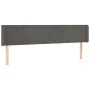 Cabecero con LED de terciopelo gris oscuro 203x16x78/88 cm de vidaXL, Cabeceros y pies de cama - Ref: Foro24-3123023, Precio:...