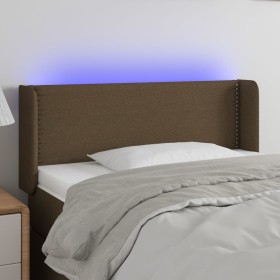 Cabecero con LED de tela marrón oscuro 83x16x78/88 cm de vidaXL, Cabeceros y pies de cama - Ref: Foro24-3123073, Precio: 44,7...