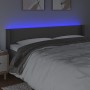 Cabecero con LED cuero sintético gris 163x16x78/88 cm de vidaXL, Cabeceros y pies de cama - Ref: Foro24-3123056, Precio: 80,7...