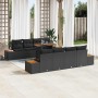 Conjunto de sofá de jardín 9 pcs Negro Poliratán en Sofás de exterior | Comprar online en Foru.es