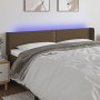 Cabecero con LED de tela marrón oscuro 203x16x78/88 cm de vidaXL, Cabeceros y pies de cama - Ref: Foro24-3123121, Precio: 66,...