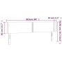 Cabecero con LED de tela marrón oscuro 203x16x78/88 cm de vidaXL, Cabeceros y pies de cama - Ref: Foro24-3123121, Precio: 66,...