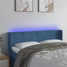 Dark blue velvet LED headboard 147x16x78/88 cm by vidaXL, Headboards and footboards - Ref: Foro24-3123008, Price: 66,78 €, Di...