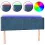 Cabecero con LED de terciopelo azul oscuro 147x16x78/88 cm de vidaXL, Cabeceros y pies de cama - Ref: Foro24-3123008, Precio:...