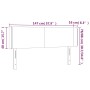 Cabecero con LED de terciopelo azul oscuro 147x16x78/88 cm de vidaXL, Cabeceros y pies de cama - Ref: Foro24-3123008, Precio:...