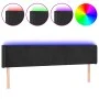 Kopfteil aus schwarzem Samt mit LED 183x16x78/88 cm von vidaXL, Kopf- und Fußteile - Ref: Foro24-3123018, Preis: 81,81 €, Rab...