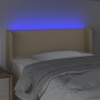Cabecero con LED de tela crema 103x16x78/88 cm de vidaXL, Cabeceros y pies de cama - Ref: Foro24-3123091, Precio: 46,94 €, De...