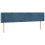 Cabecero con LED de terciopelo azul oscuro 163x16x78/88 cm de vidaXL, Cabeceros y pies de cama - Ref: Foro24-3123014, Precio:...