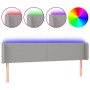 Cabecero con LED de tela gris claro 203x16x78/88 cm de vidaXL, Cabeceros y pies de cama - Ref: Foro24-3122978, Precio: 75,17 ...