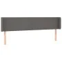 Kopfteil mit LED-grauem Kunstleder 203x16x78/88 cm von vidaXL, Kopf- und Fußteile - Ref: Foro24-3123068, Preis: 83,80 €, Raba...